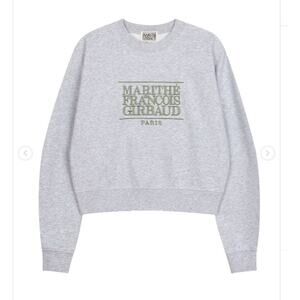Marithé François Girbaud Sweatshirt Women’s Small Gray NWT Korean Fashion Y2K